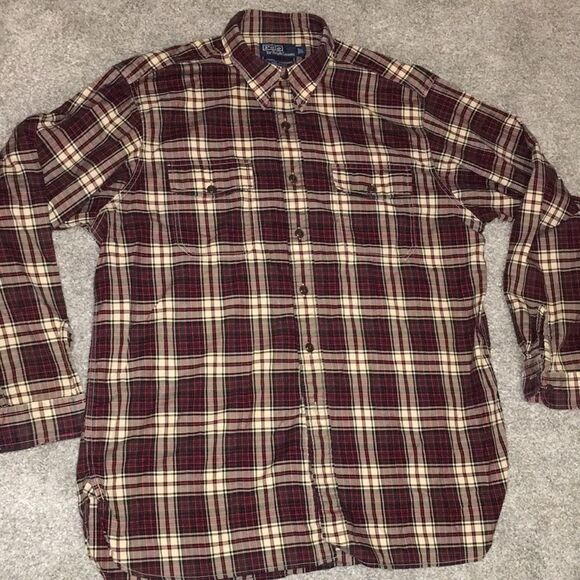 Polo by Ralph Lauren Stanfield Model Scottish Tartan plaid check LS work shirt L - Picture 1 of 7